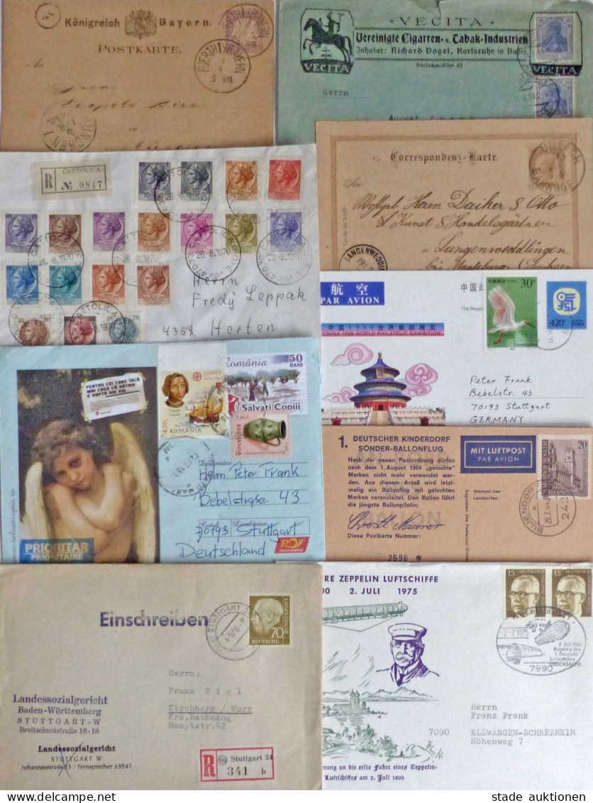 WuKi Wunderkiste Philatelie Belege Alle Welt Im Karton Von Alt Bis Neu Meist Einfaches U. Modernes Material - 100 - 499 Postcards