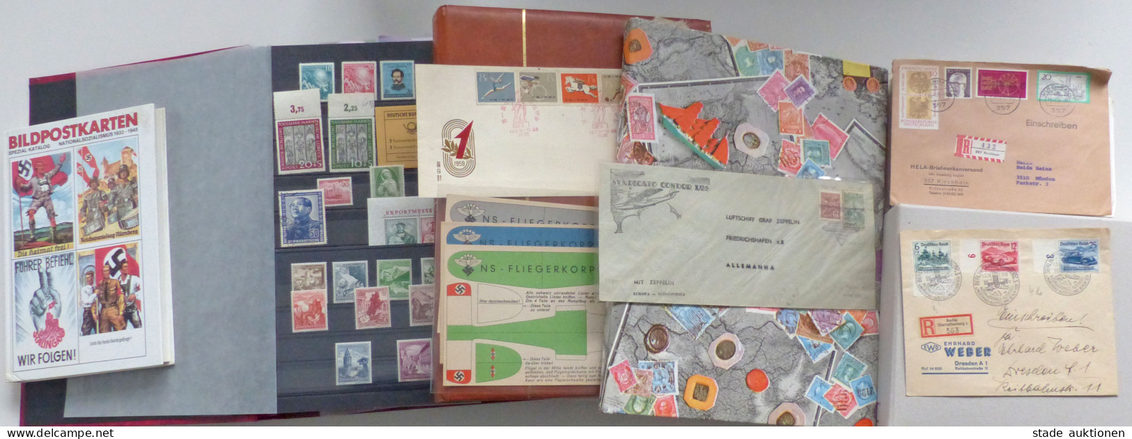 WUNDERKARTON - Große Kiste Voll BRIEFMARKEN-POSTEN BRIEFE GANZSACHEN BESONDERHEITEN Usw. Dabei Auch Etliche Bessere Mark - 100 - 499 Postales