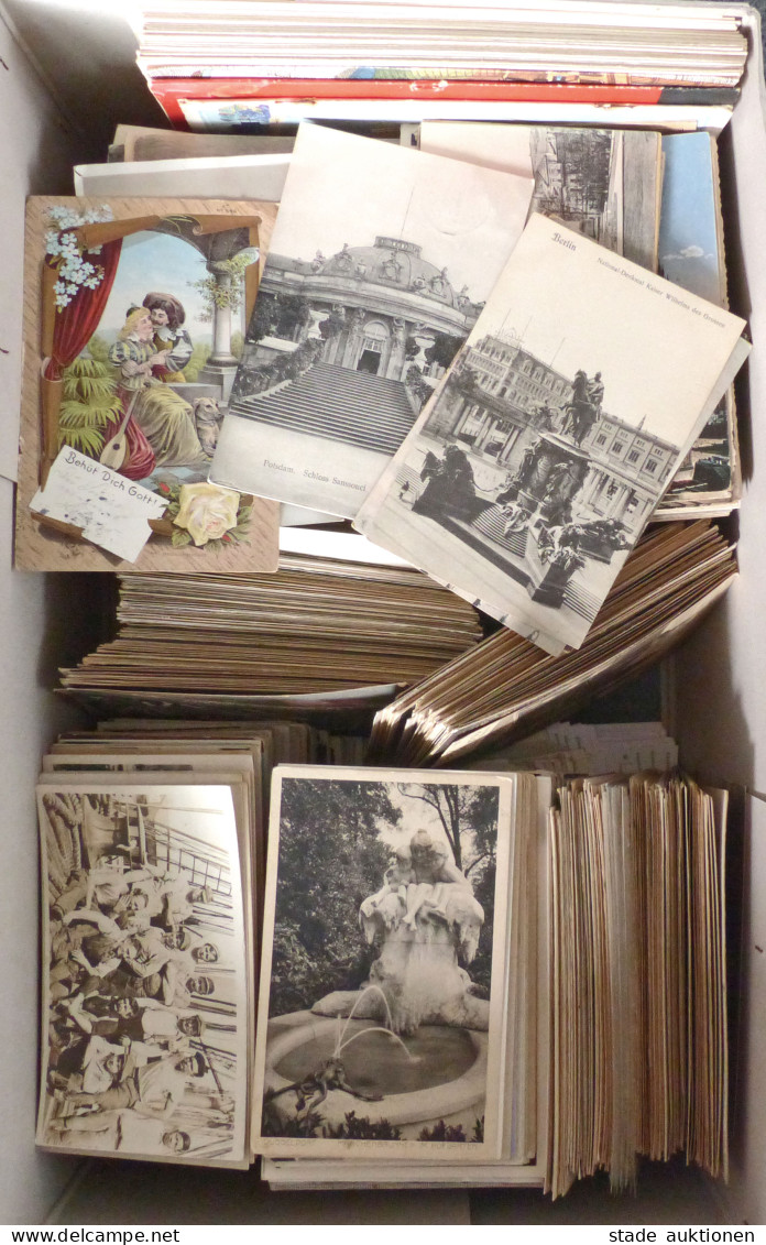 Deutschland, Ausland Und Motive Nachlass Mit Ca. 1100 Ansichtskarten Sowie Fotos, Briefe Usw. - Autres & Non Classés