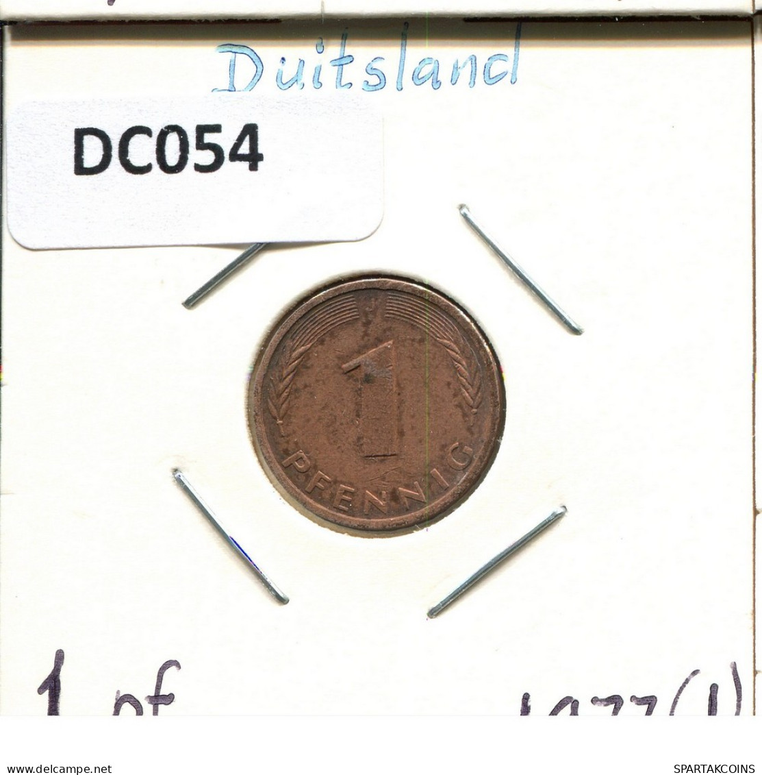 1 PFENNIG 1977 J BRD ALEMANIA Moneda GERMANY #DC054.E.A - 1 Pfennig