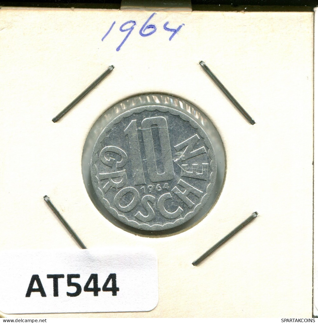 10 GROSCHEN 1964 ÖSTERREICH AUSTRIA Münze #AT544.D.A - Oostenrijk