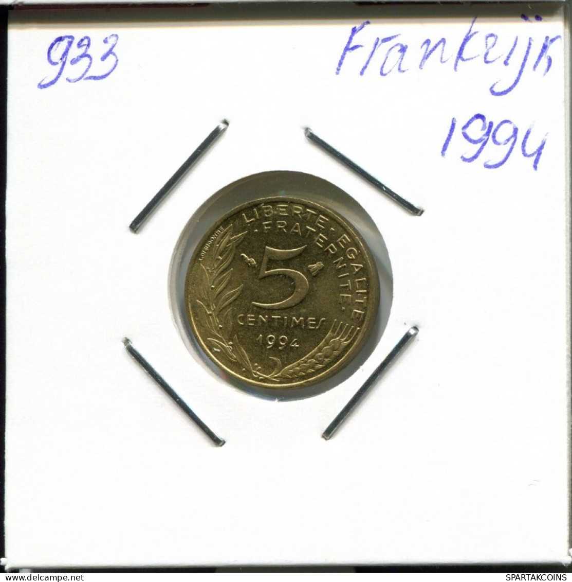 5 CENTIMES 1994 FRANCE Pièce Française #AN035.F.A - 5 Centimes