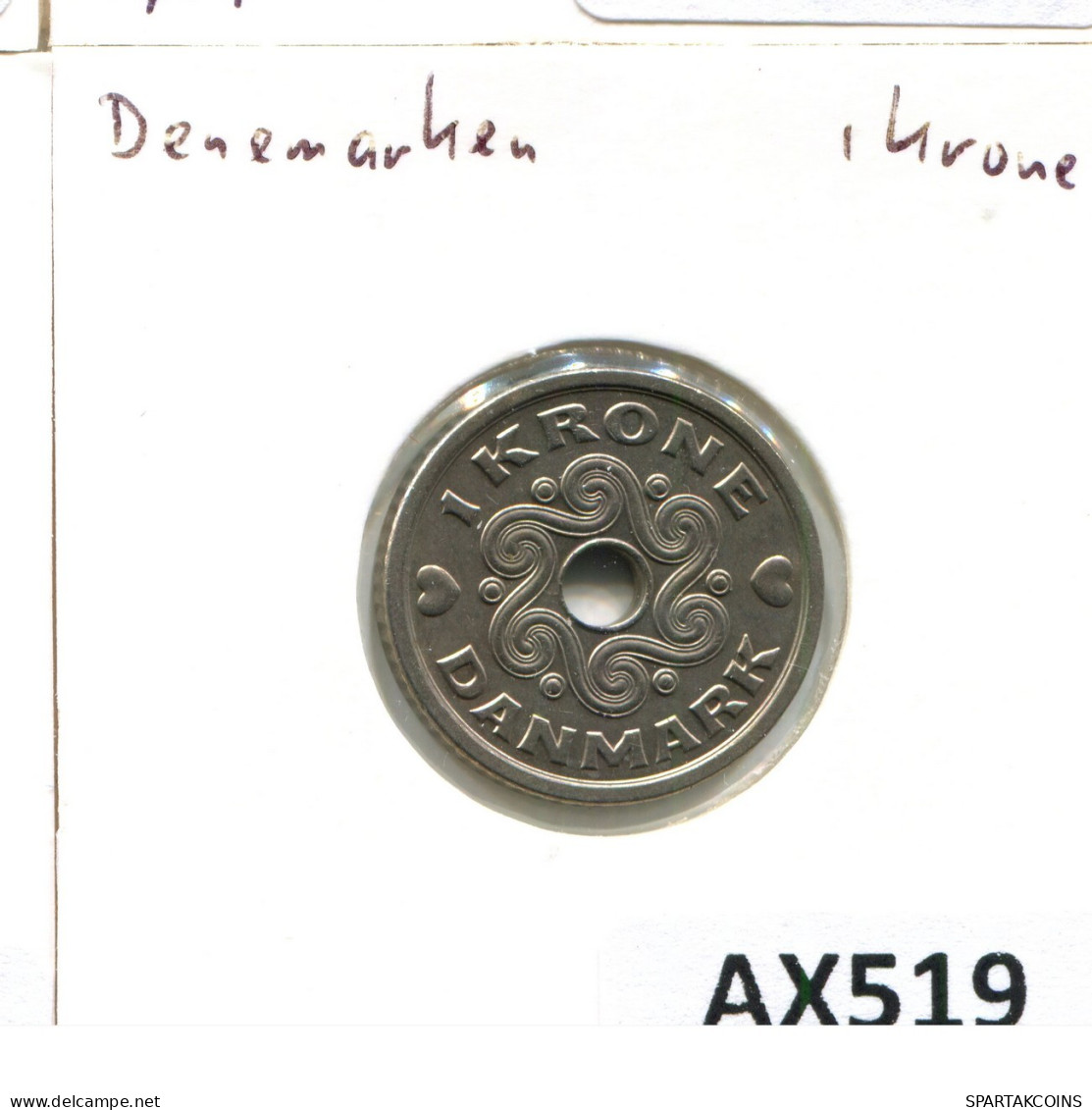 1 KRONE 1992 DANEMARK DENMARK Münze Margrethe II #AX519.D.A - Denmark