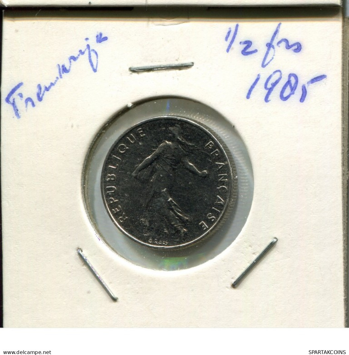1/2 FRANC 1985 FRANCIA FRANCE Moneda #AN923.E.A - 1/2 Franc
