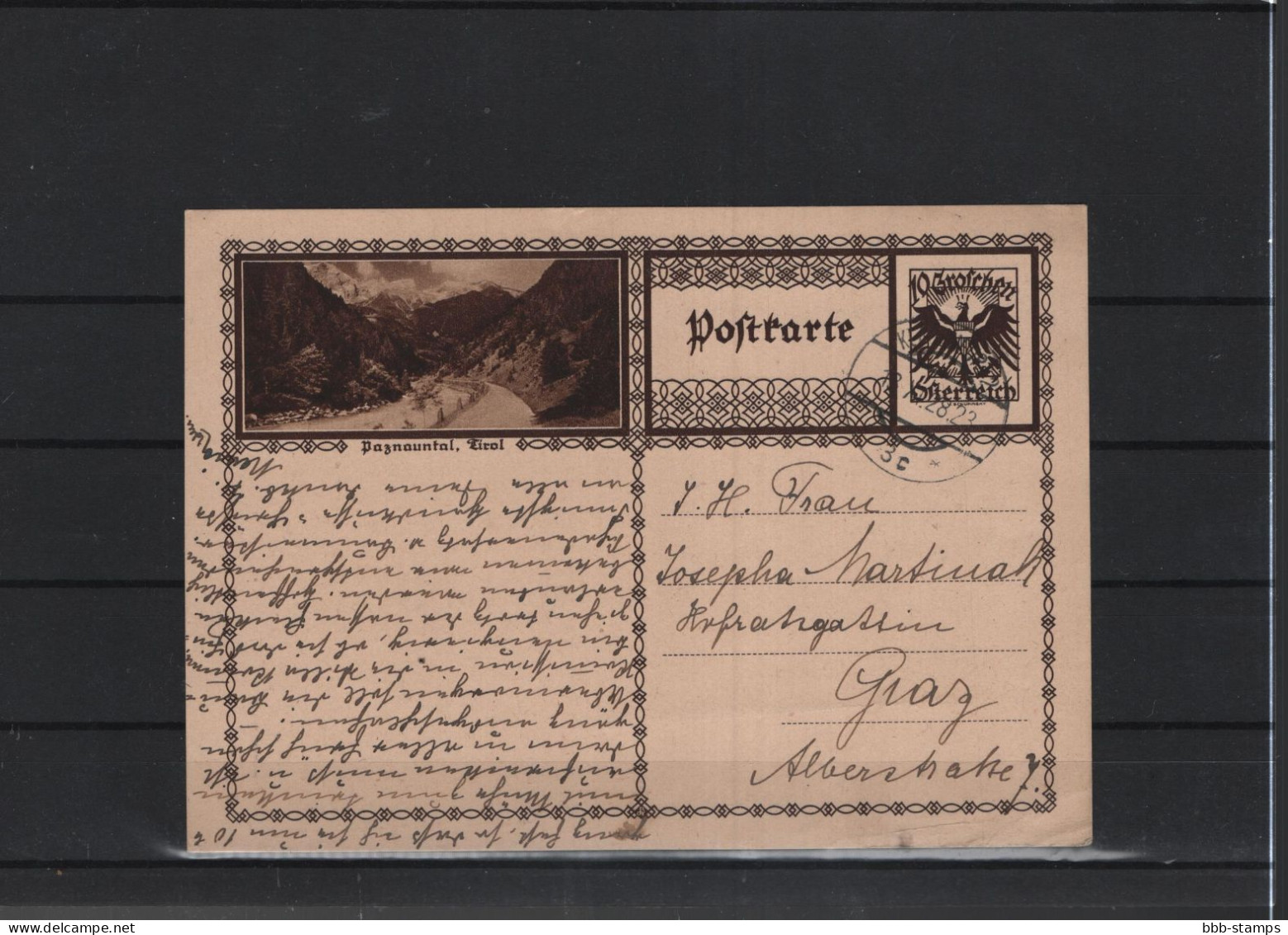 Österreich Michel Kat.Nr. P278 Gest Bild Paznauntal - Cartes Postales