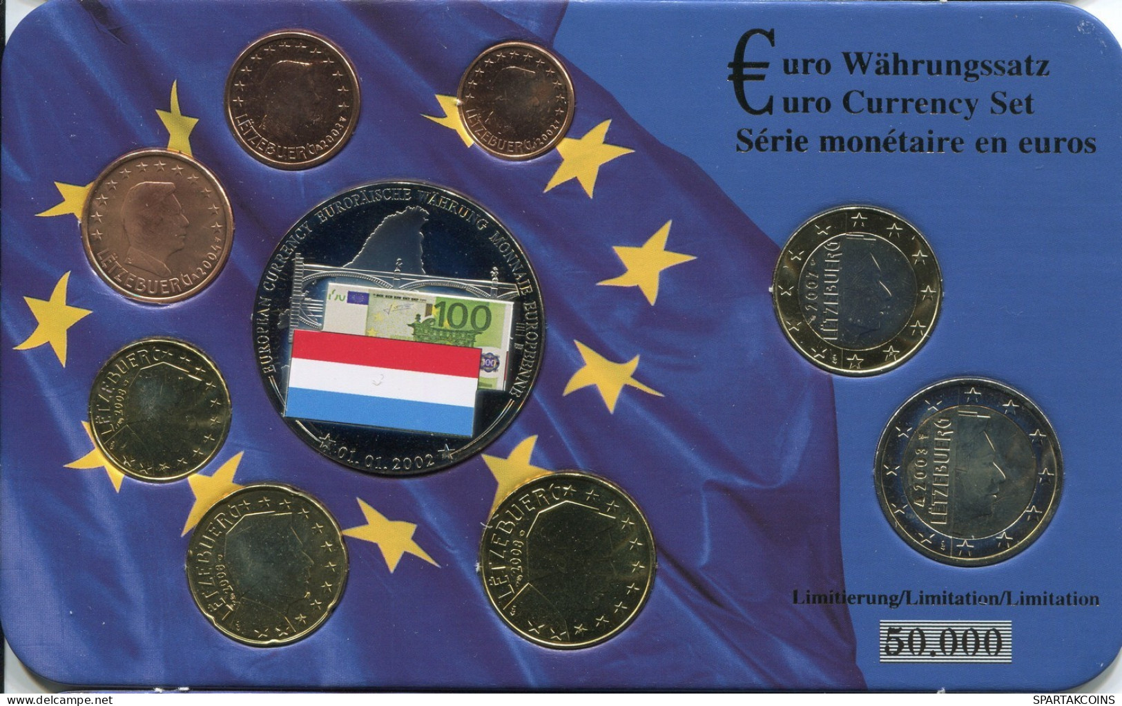 LUXEMBOURG 2002-2008 EURO SET + MEDAL UNC #SET1222.16.U.A - Luxemburg