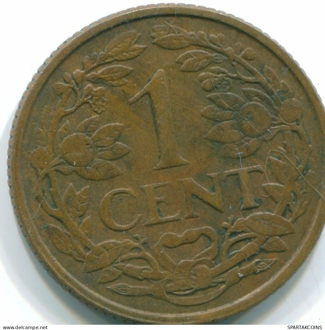 1 CENT 1954 NETHERLANDS ANTILLES Bronze Fish Colonial Coin #S11010.U.A - Antillas Neerlandesas