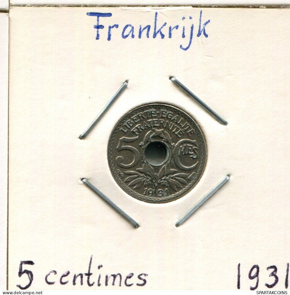 5 CENTIMES 1931 FRANCE Pièce Française #AM023.F.A - 5 Centimes