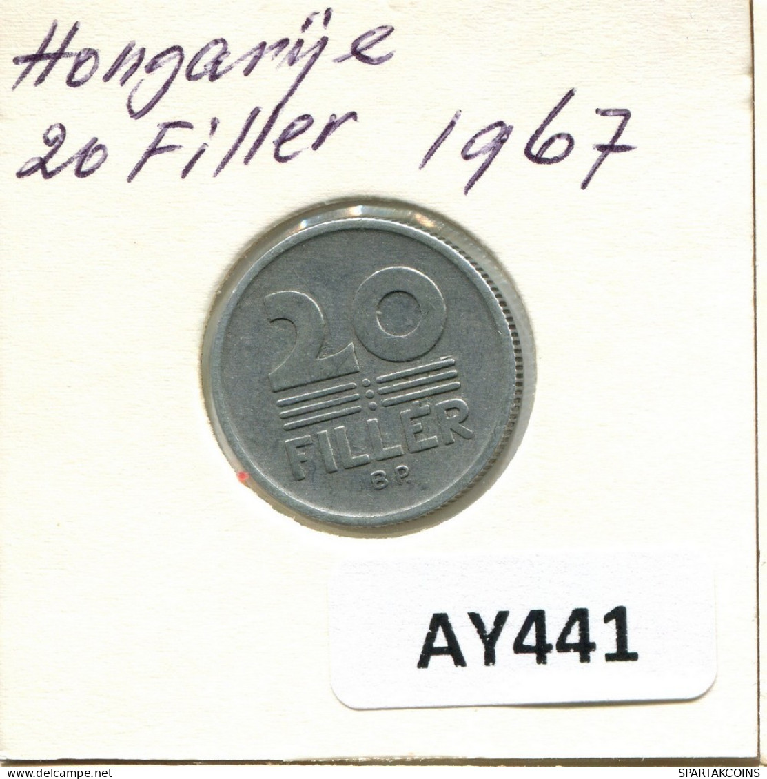 20 FILLER 1967 SIEBENBÜRGEN HUNGARY Münze #AY441.D.A - Ungheria