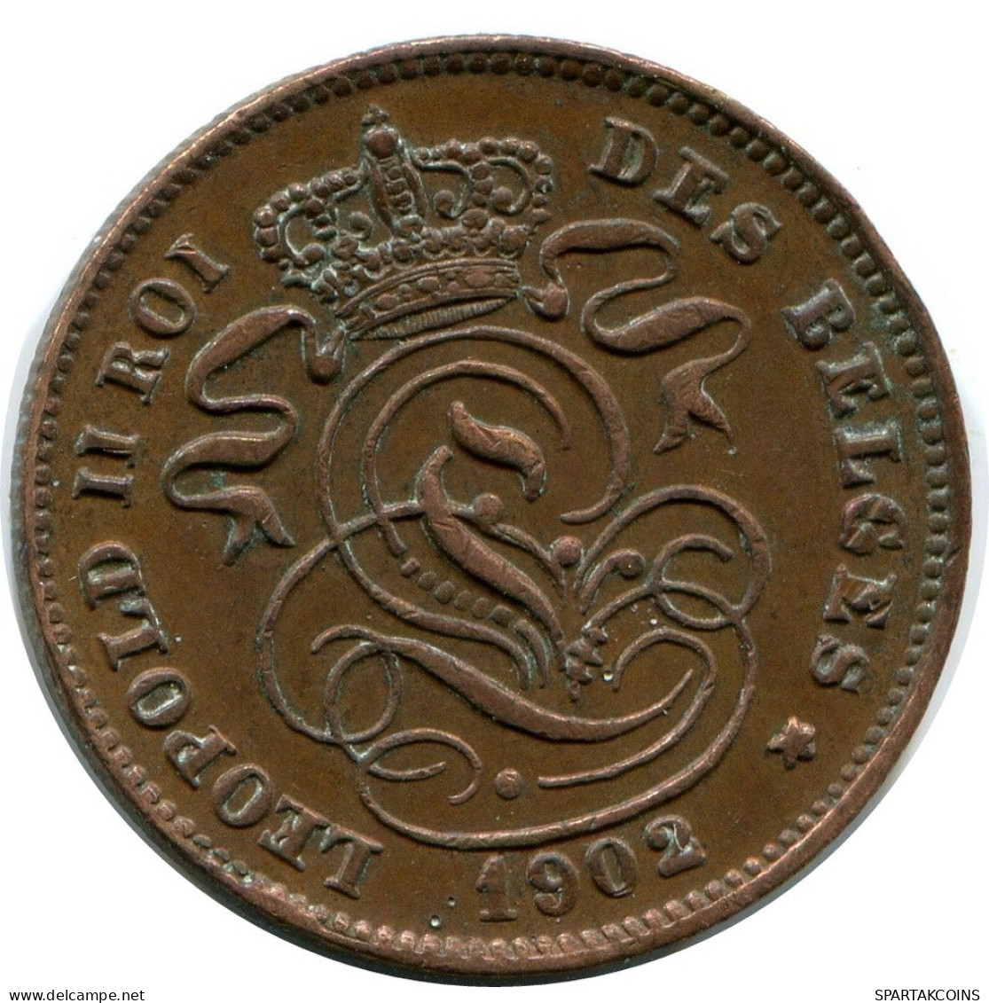 2 CENTIMES 1902 Französisch Text BELGIEN BELGIUM Münze #BA431.D.A - 2 Cent