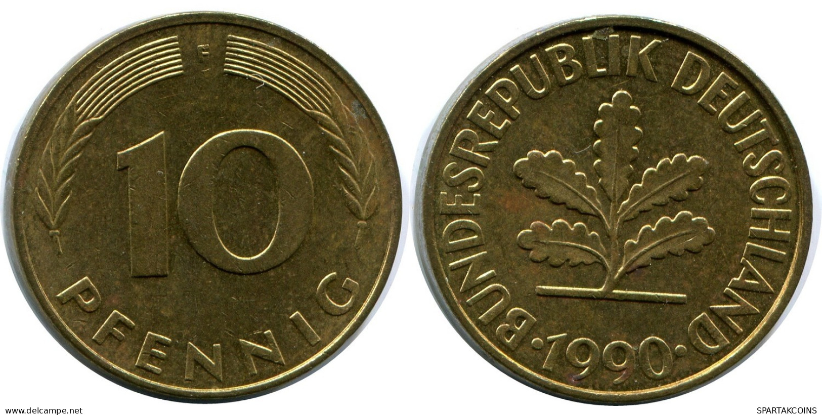 10 PFENNIG 1990 G WEST & UNIFIED GERMANY Coin #AZ453.U.A - 10 Pfennig