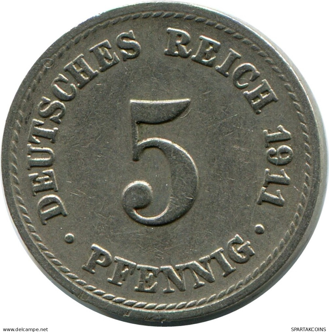 5 PFENNIG 1911 A ALEMANIA Moneda GERMANY #DB205.E.A - 5 Pfennig
