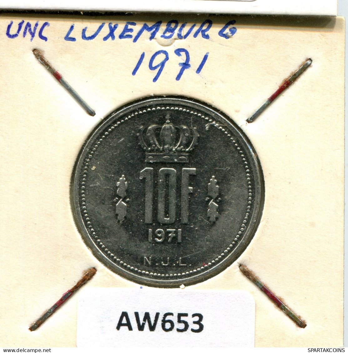 10 FRANCS 1971 LUXEMBOURG Pièce #AW653.F.A - Luxemburgo