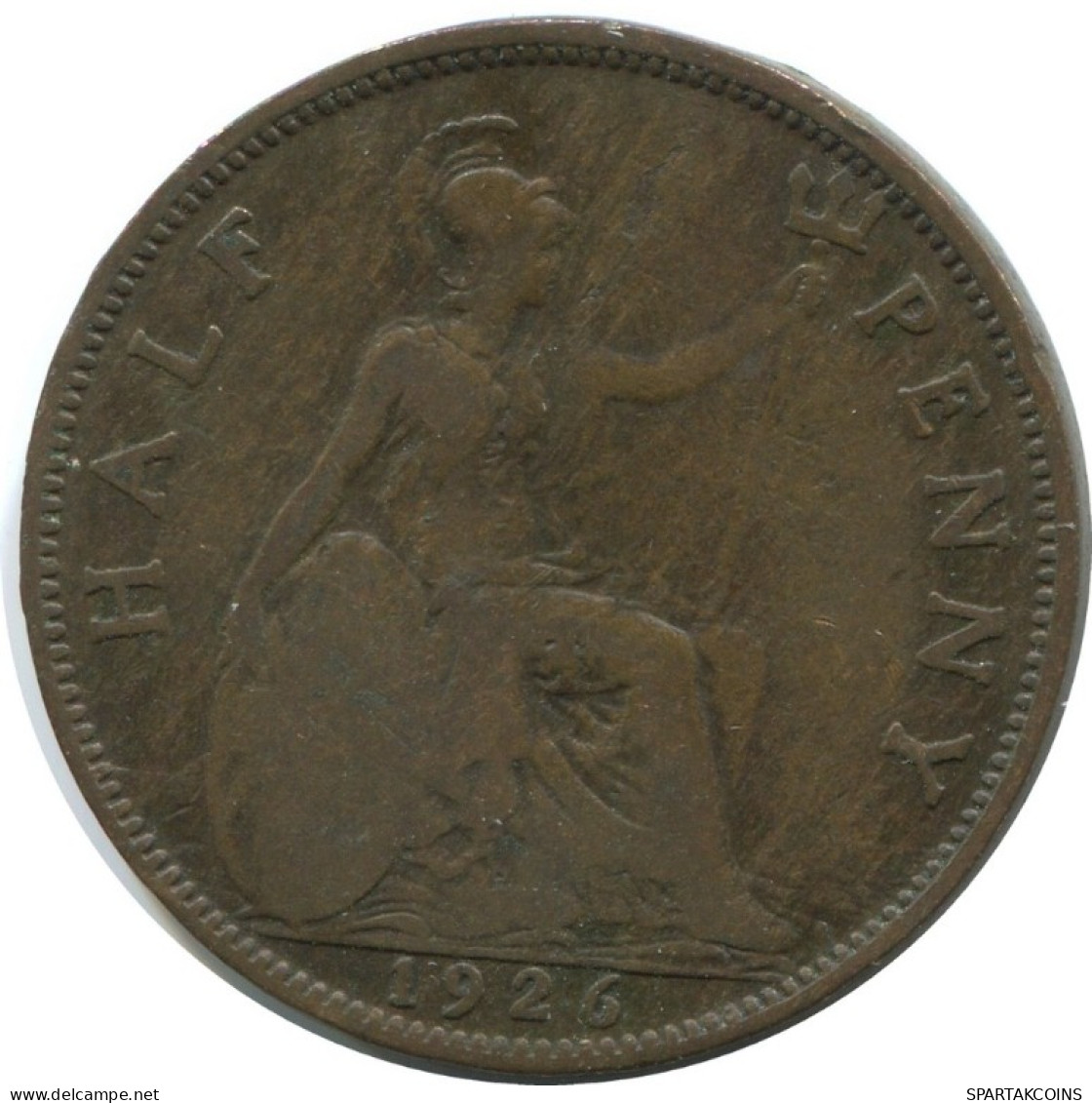 HALF PENNY 1926 UK GBAN BRETAÑA GREAT BRITAIN Moneda #AG802.1.E.A - C. 1/2 Penny