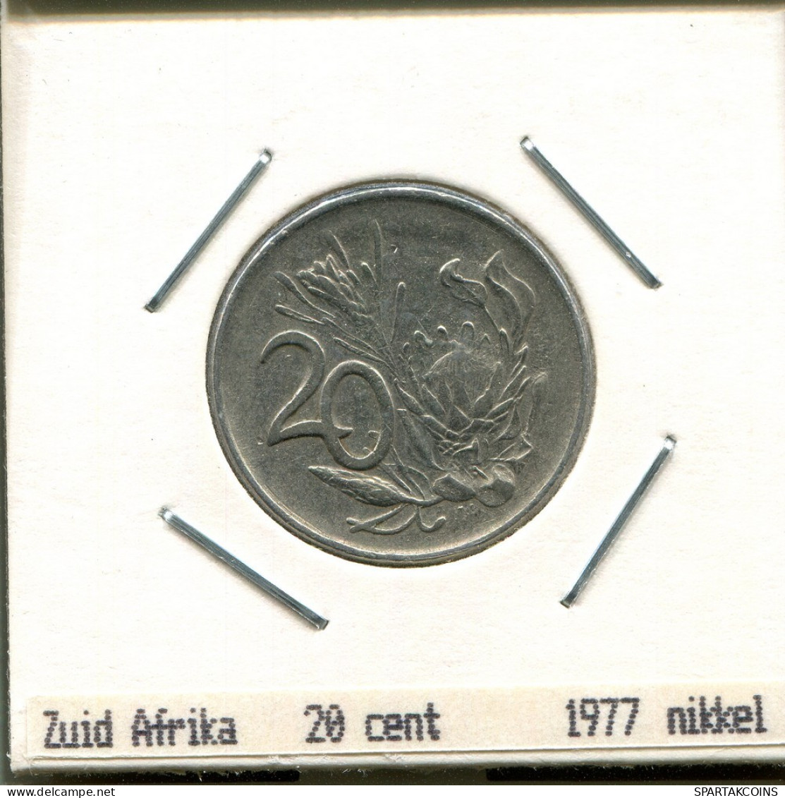 20 CENTS 1977 SUDAFRICA SOUTH AFRICA Moneda #AS281.E.A - Sudáfrica