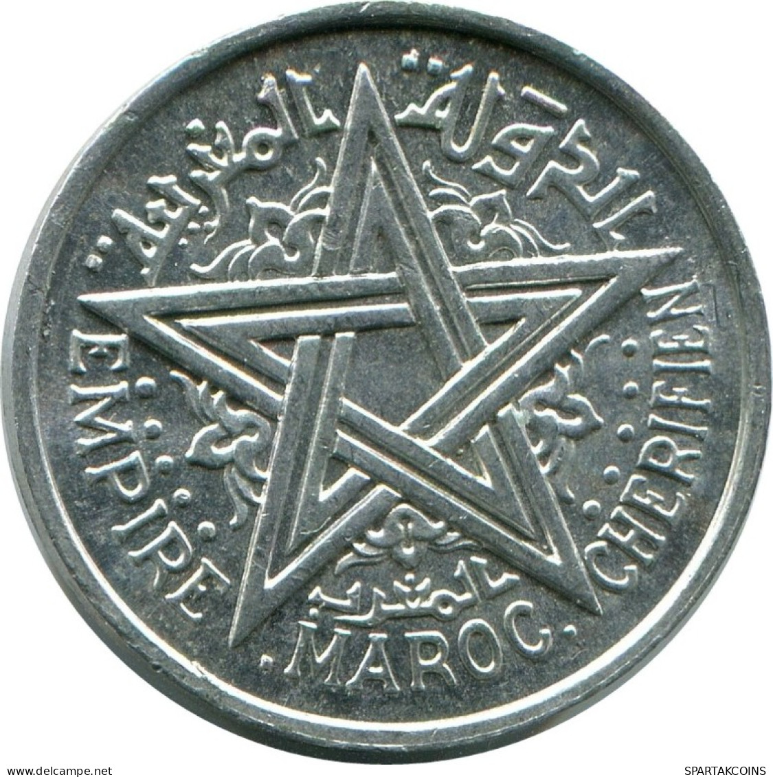 1 FRANCS 1951 MOROCCO Mohammed V Coin #AH920.U.A - Morocco