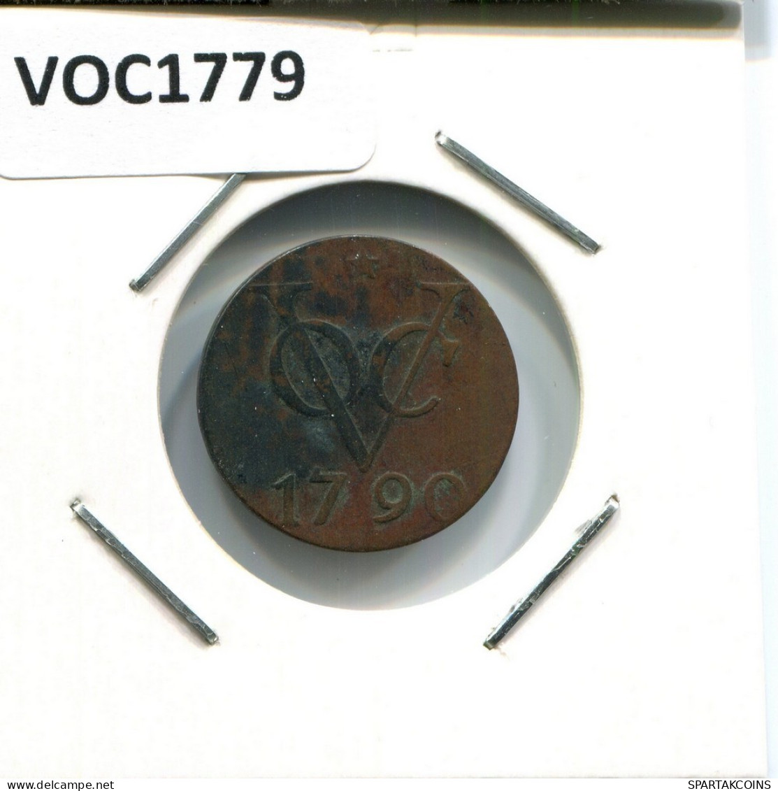 1790 UTRECHT VOC DUIT IINDES NÉERLANDAIS NETHERLANDS NEW YORK COLONIAL PENNY #VOC1779.10.F.A - Dutch East Indies