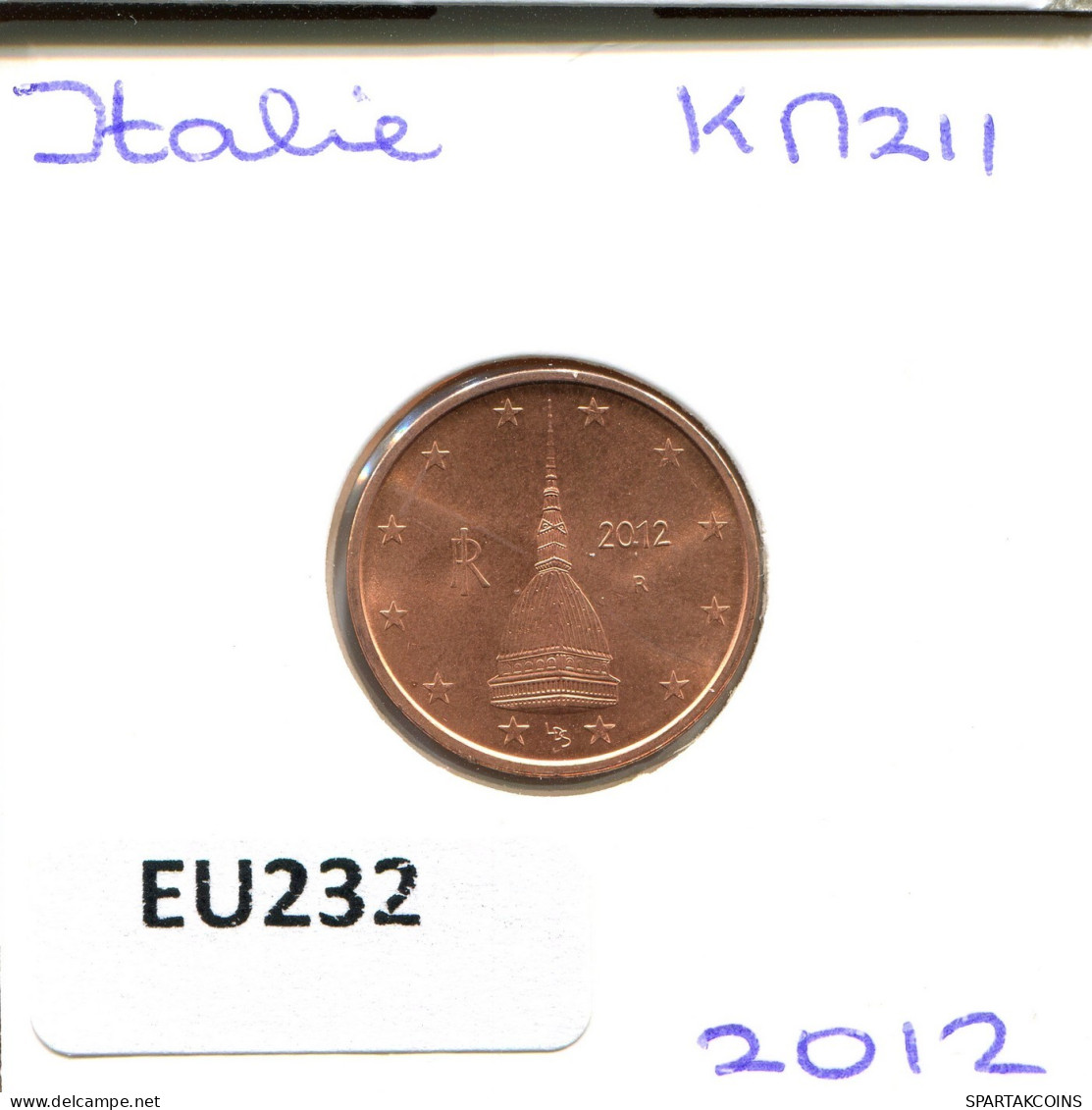 2 EURO CENTS 2012 ITALY Coin #EU232.U.A - Italie