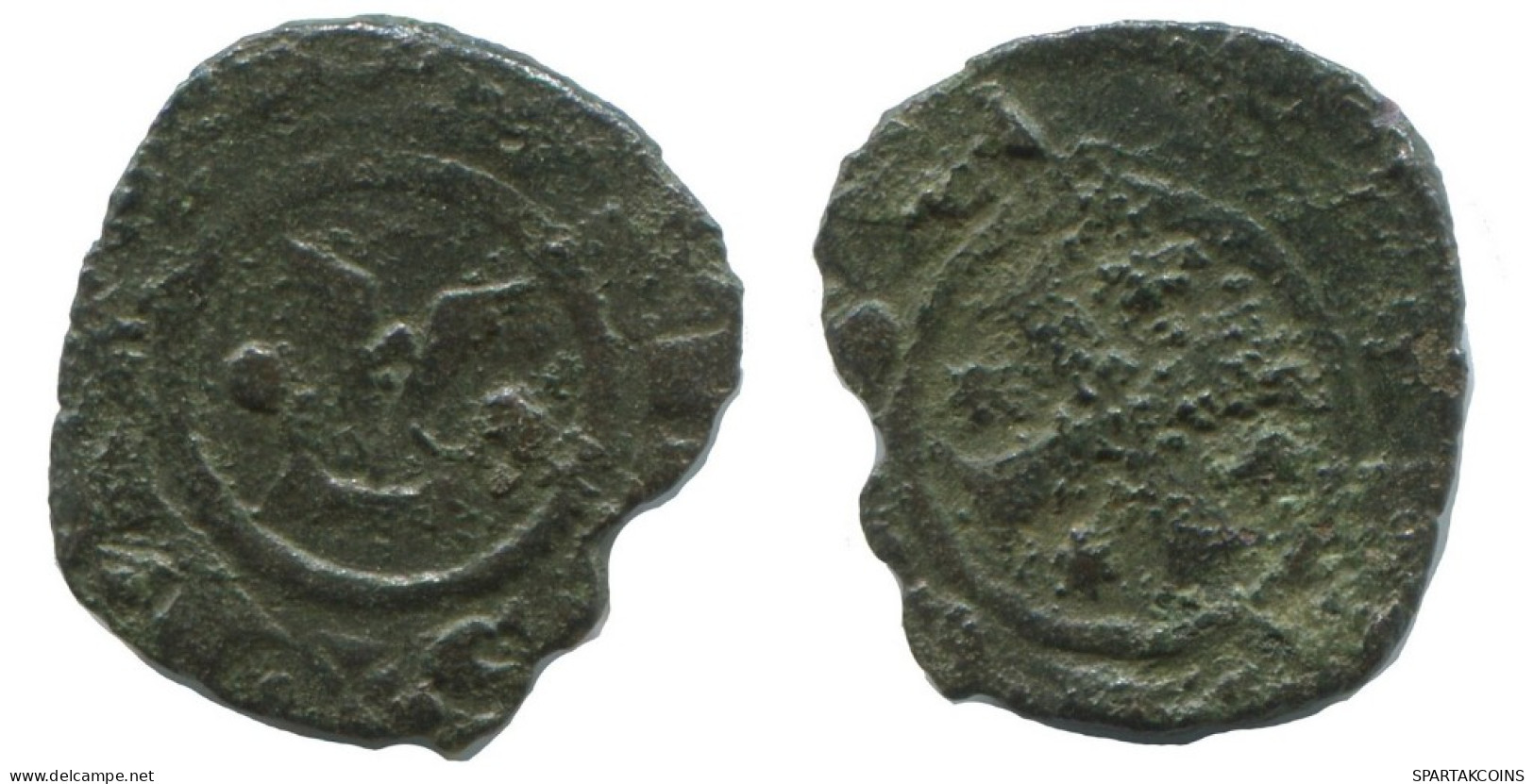 CRUSADER CROSS Authentic Original MEDIEVAL EUROPEAN Coin 0.6g/15mm #AC384.8.D.A - Altri – Europa