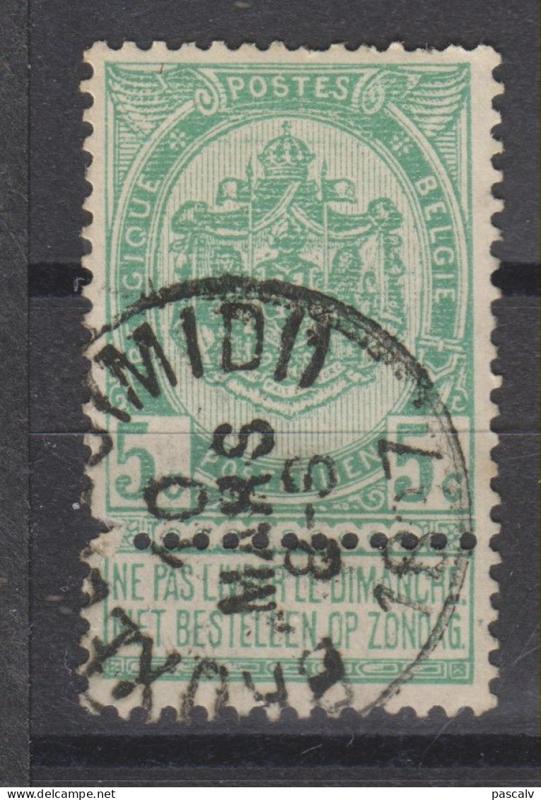 COB 56 Oblitération Centrale BRUXELLES (MIDI) - 1893-1907 Stemmi