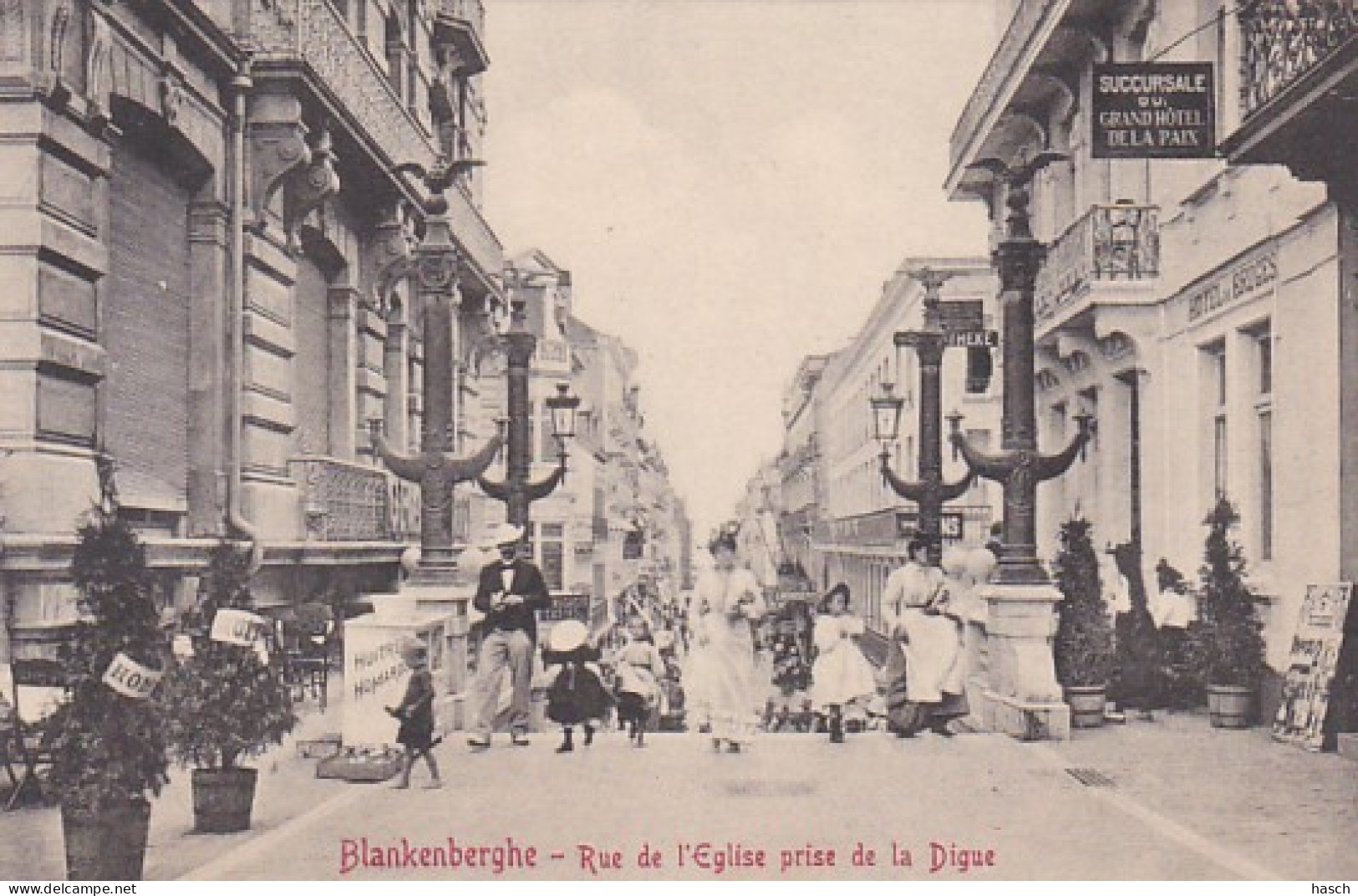 3726	43	Blankenberghe, Rue De L'Eglise Prise De La Dique  - Blankenberge