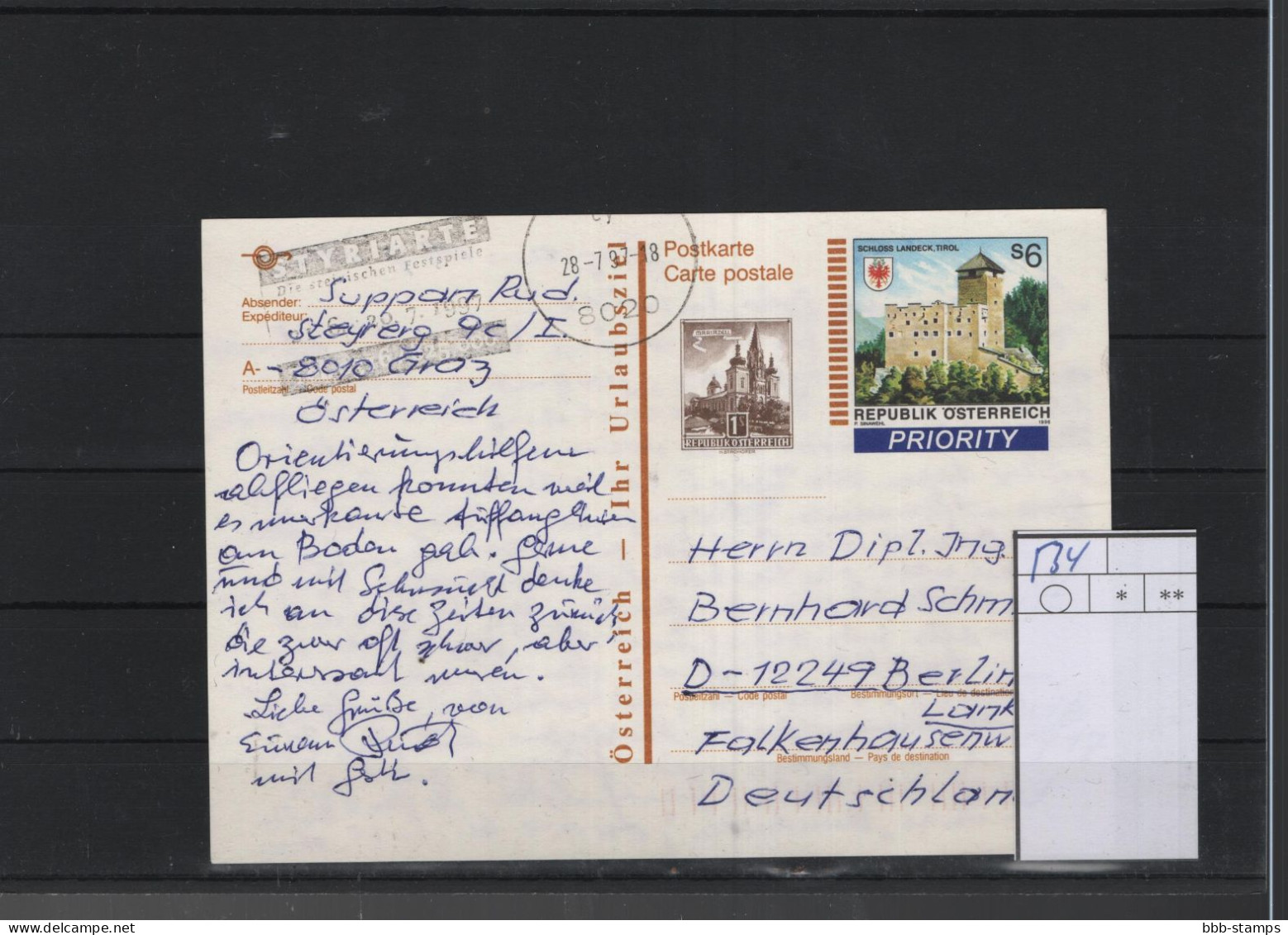 Österreich Michel Kat.Nr. P534 Gest - Briefkaarten