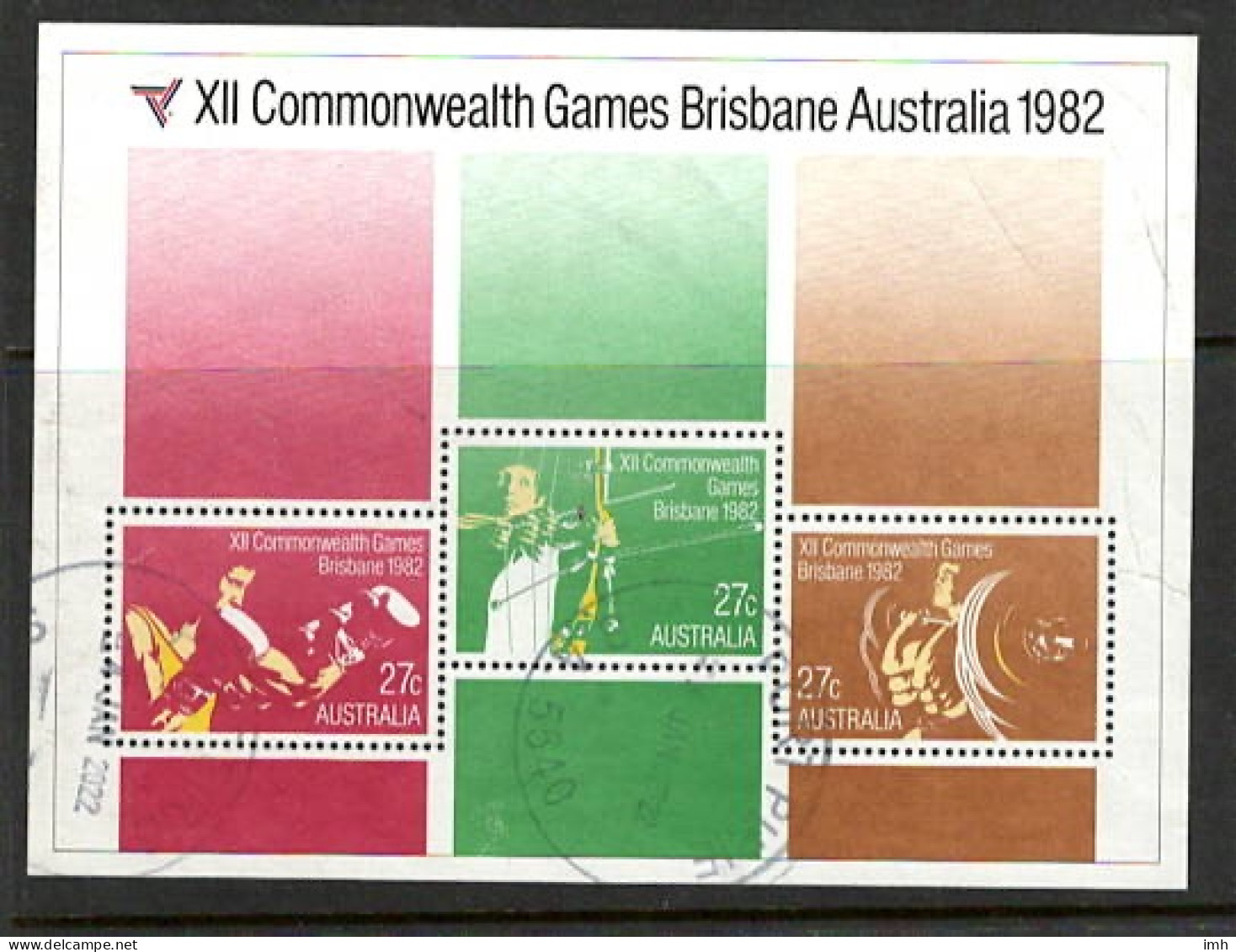 1982 Australia   Commonwealth Games Brisbane Miniature Sheet M/S.  Fine Used. - Gebraucht