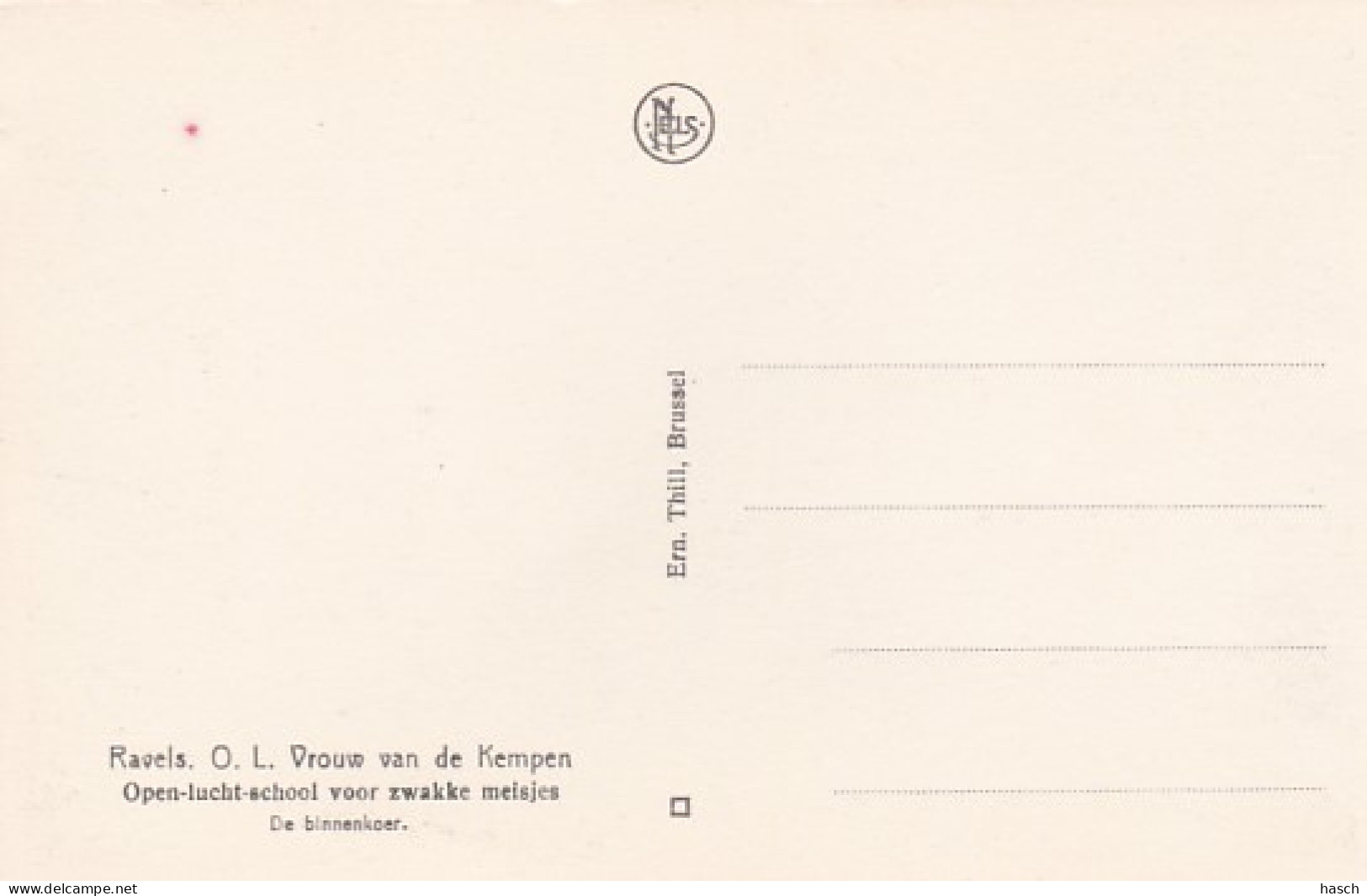 3726	133	Ravels, O. L. Vrouw Van De Kempen Open Lucht School Voor Zwakke Meisjes De Binnenkoer. - Ravels