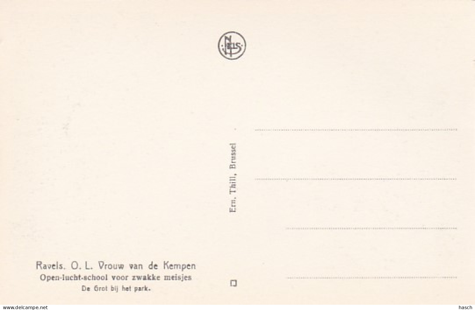 3726	139	Ravels, O. L. Vrouw Van De Kempen Open Lucht School Voor Zwakke Meisjes De Grot Bij Het Park. - Ravels