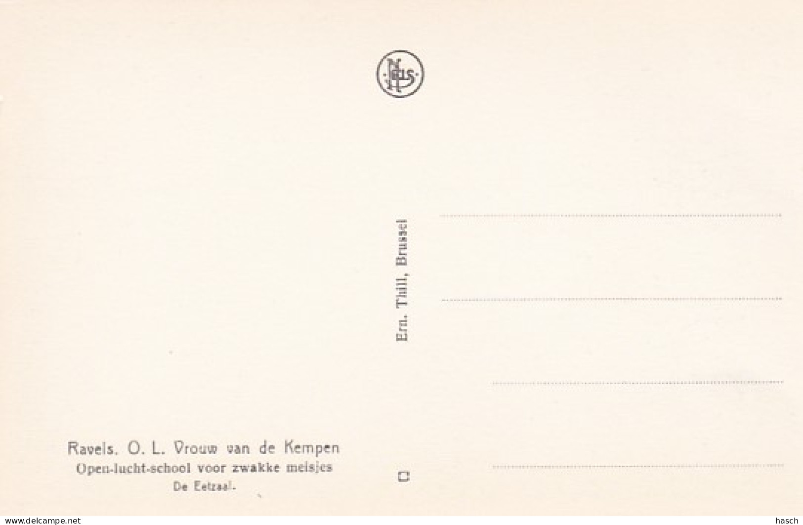 3726	146	Ravels, O. L. Vrouw Van De Kempen Open Lucht School Voor Zwakke Meisjes De Eetzaal. - Ravels