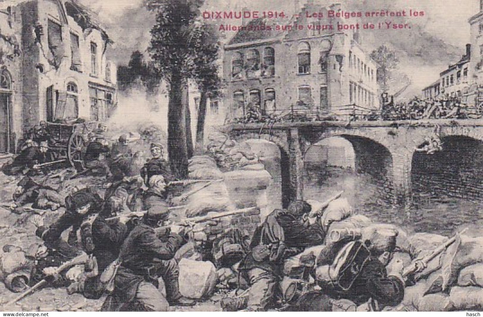 3726	175	Dixmude 1914 – Les Belges Arretent Les Allemands Sur Le Vieux Bont De L’Yser. - Oorlog 1914-18