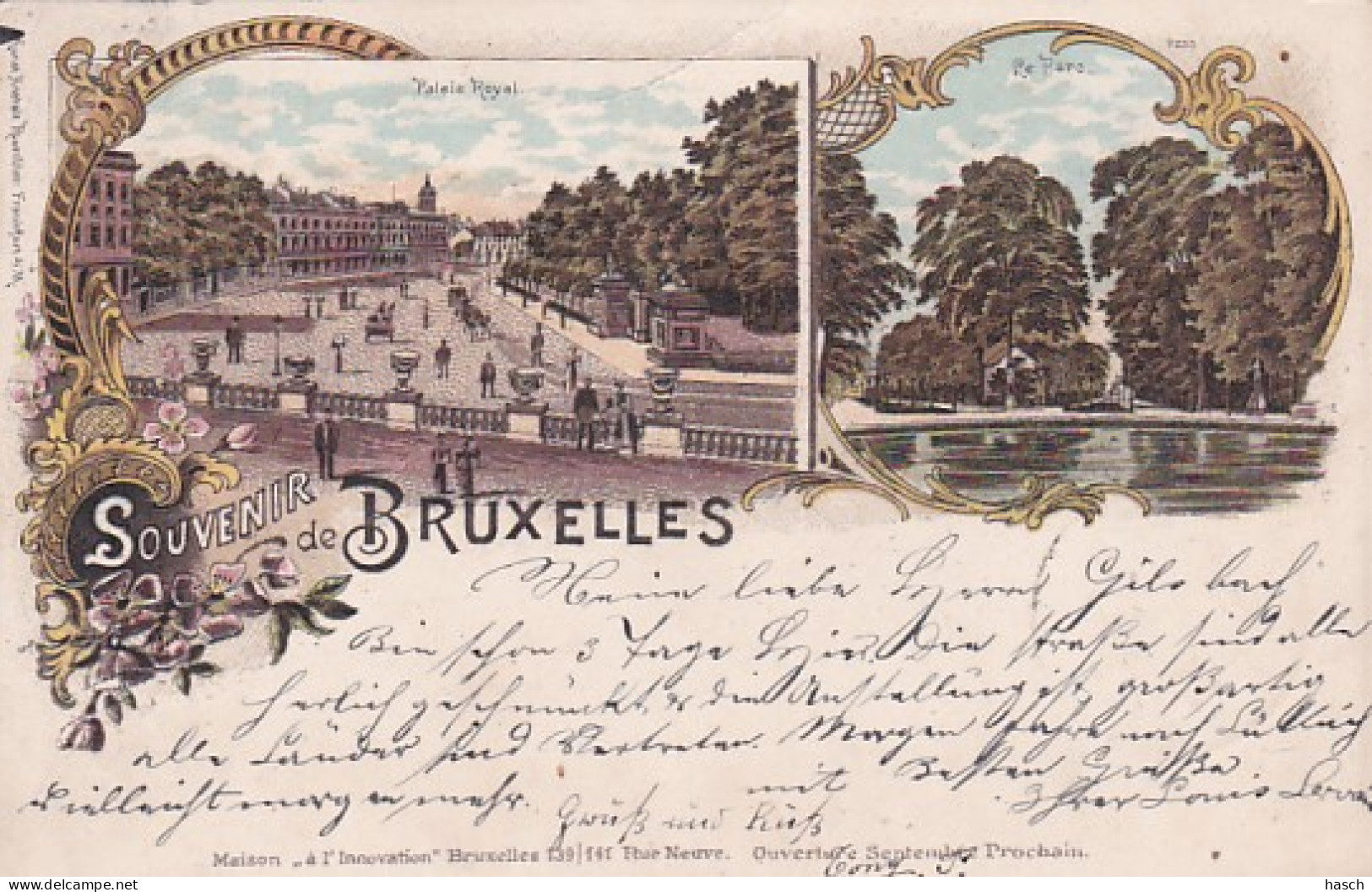 3726192Souvenir De Bruxelles (poststempel 1897) - Autres & Non Classés