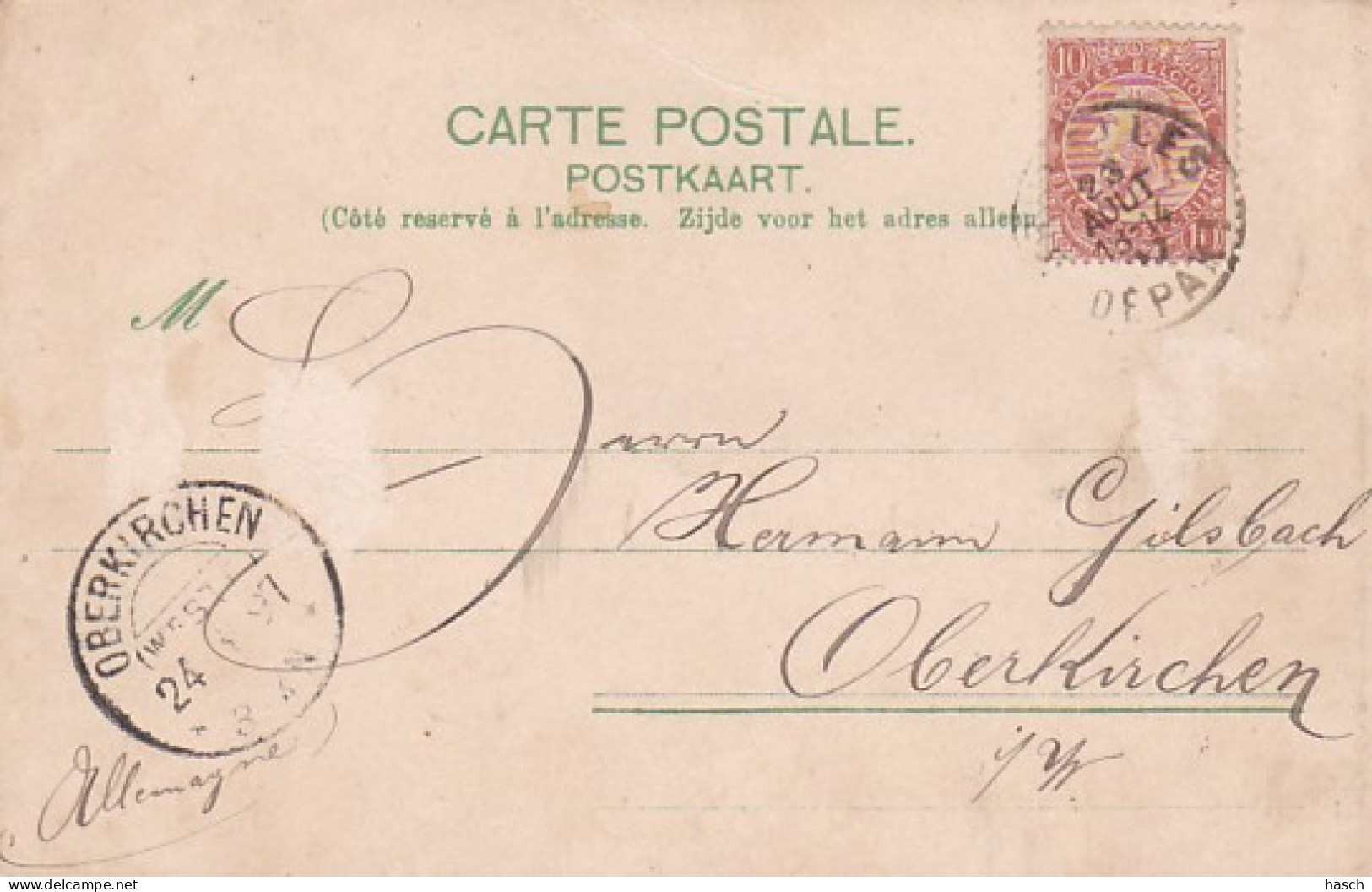 3726192Souvenir De Bruxelles (poststempel 1897) - Autres & Non Classés