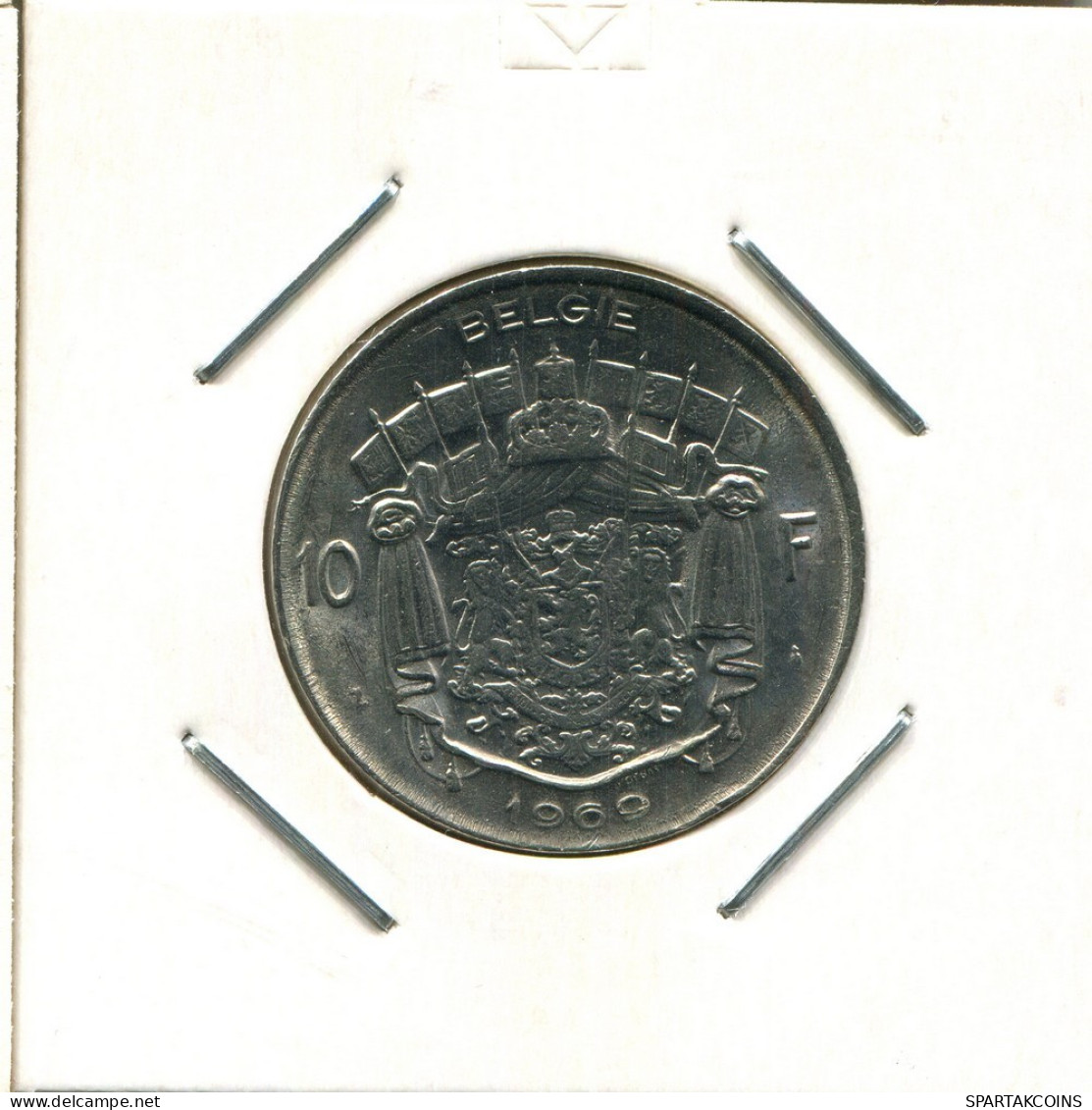10 FRANCS 1969 DUTCH Text BÉLGICA BELGIUM Moneda #AU069.E.A - 10 Frank