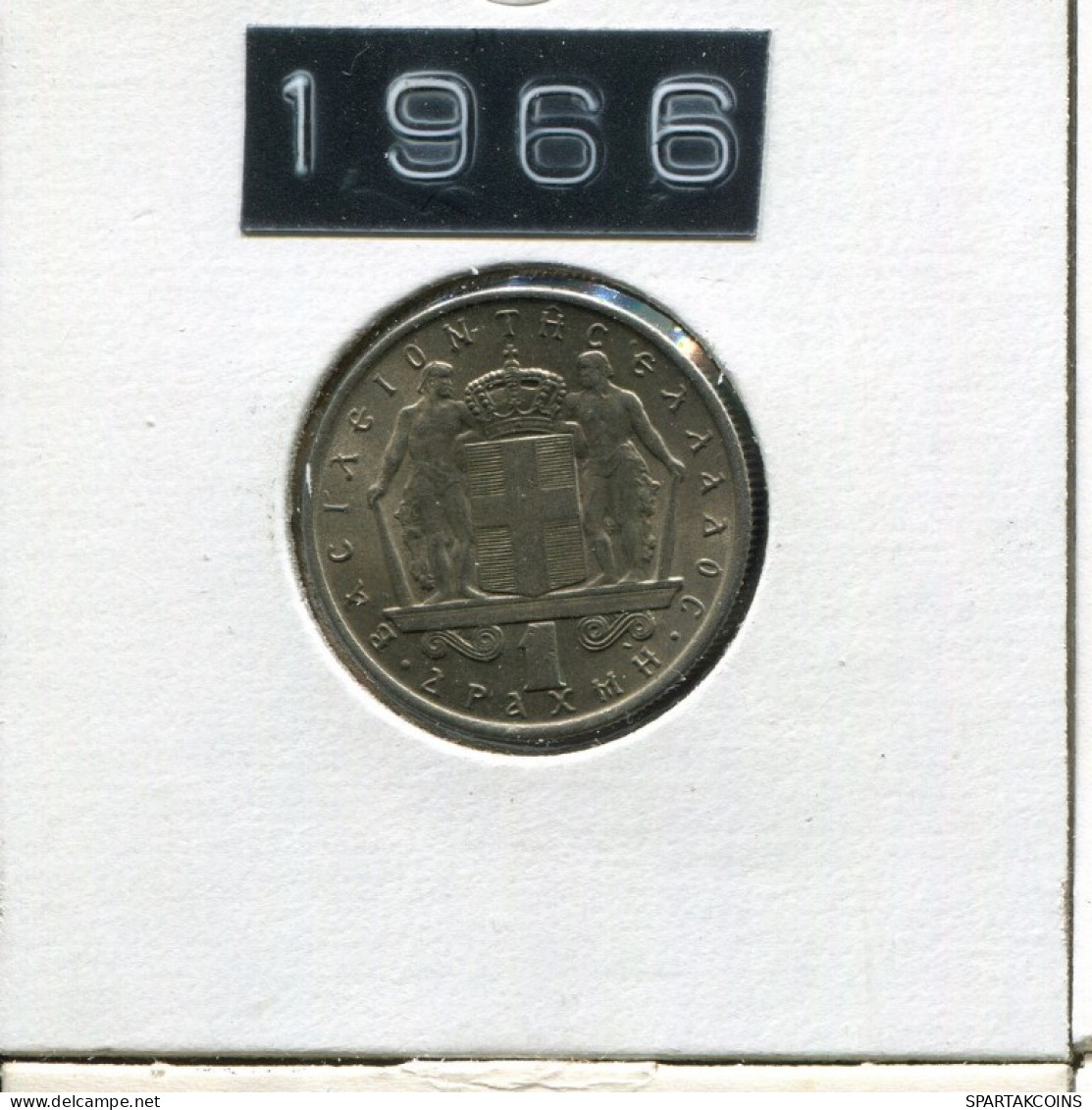 1 DRACHMA 1966 GREECE Coin #AK353.U.A - Grèce