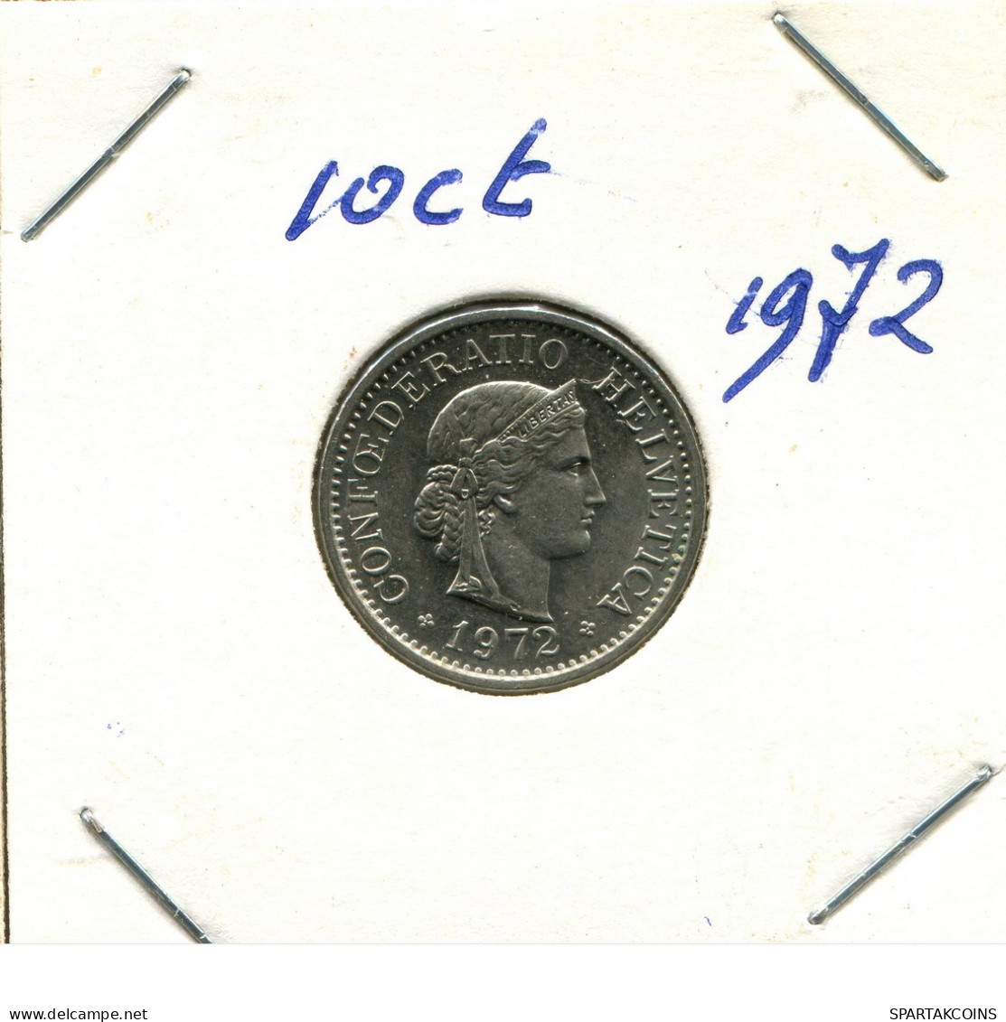 10 RAPPEN 1972 SUIZA SWITZERLAND Moneda #AX966.3.E.A - Autres & Non Classés