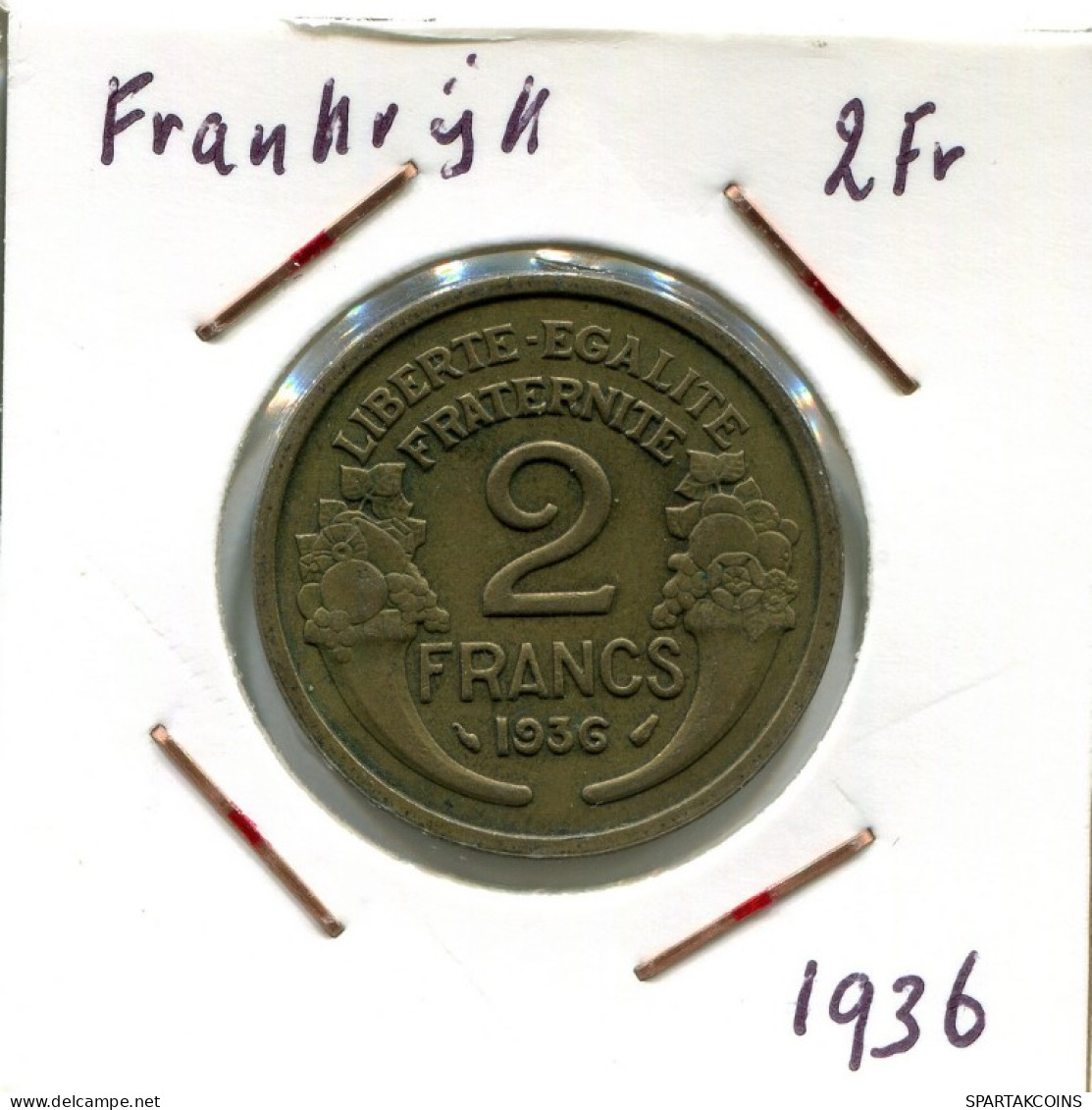 2 FRANCS 1936 FRANCE French Coin #AM590.U.A - 2 Francs