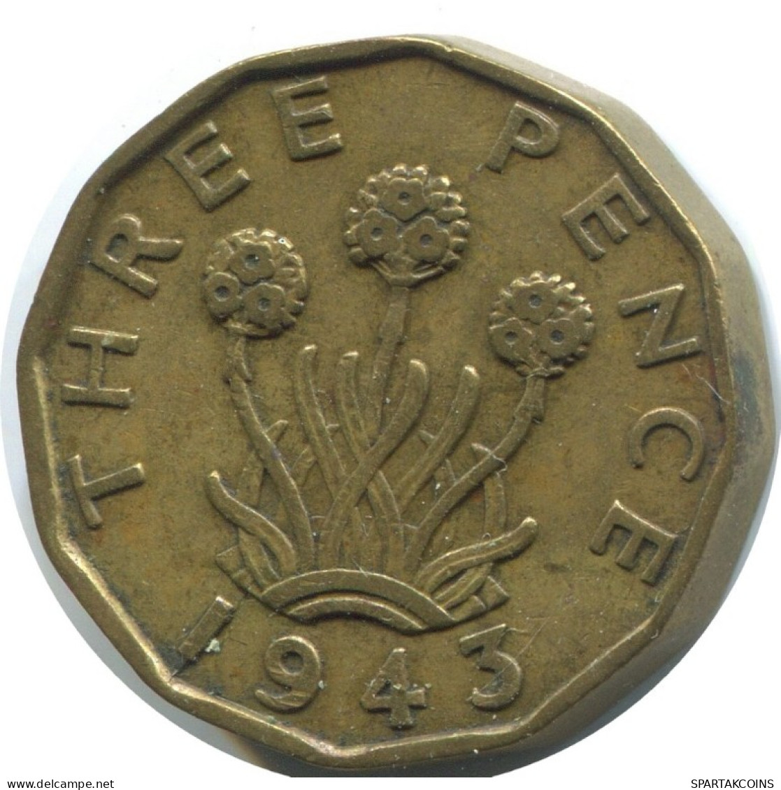 THREEPENCE 1943 UK GRANDE-BRETAGNE GREAT BRITAIN Pièce #AG920.1.F.A - F. 3 Pence