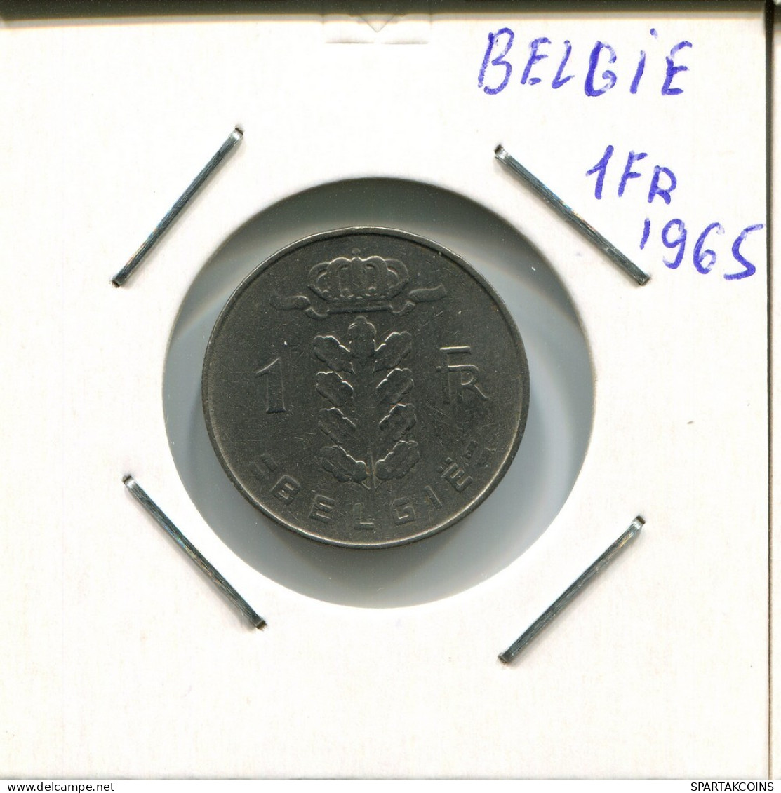 1 FRANC 1965 DUTCH Text BELGIEN BELGIUM Münze #AR290.D.A - 1 Franc