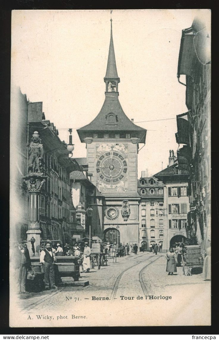 14493 - SUISSE -  BERN - Tour De L'Horloge  - DOS NON DIVISE - Berne