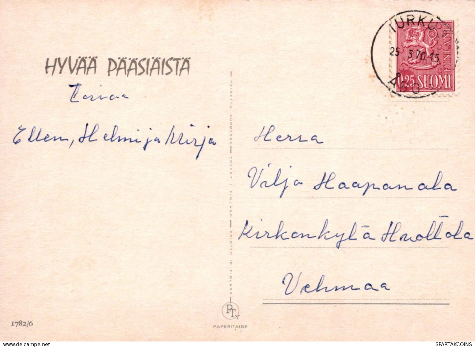 PASCUA POLLO HUEVO Vintage Tarjeta Postal CPSM #PBO727.A - Pasen
