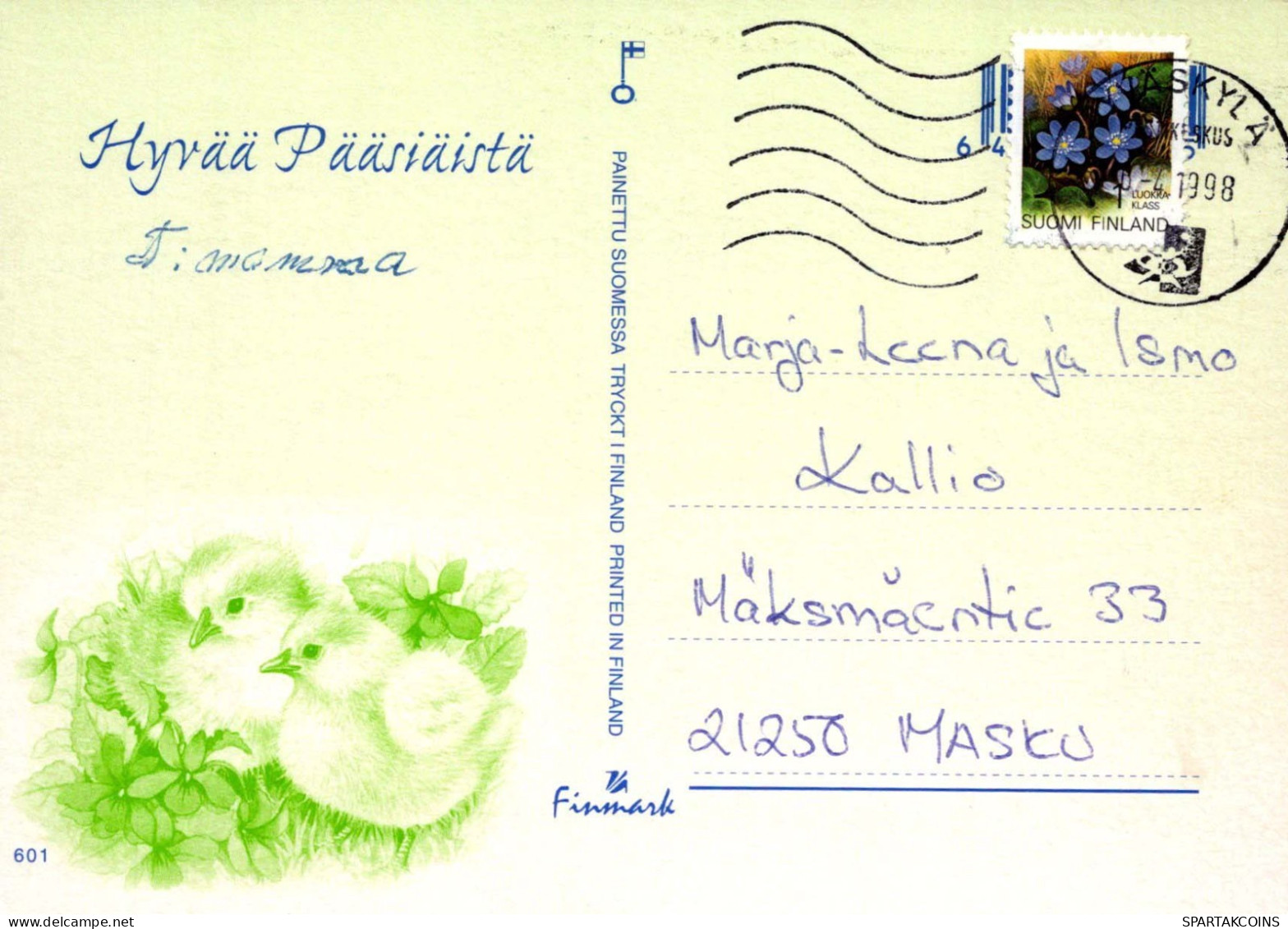 PASCUA POLLO HUEVO Vintage Tarjeta Postal CPSM #PBO712.A - Pasqua