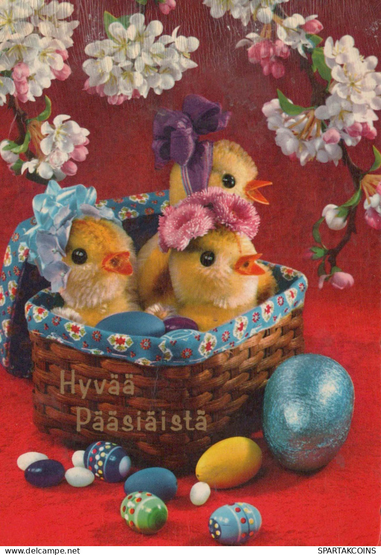 OSTERN HUHN EI Vintage Ansichtskarte Postkarte CPSM #PBO615.A - Pasqua
