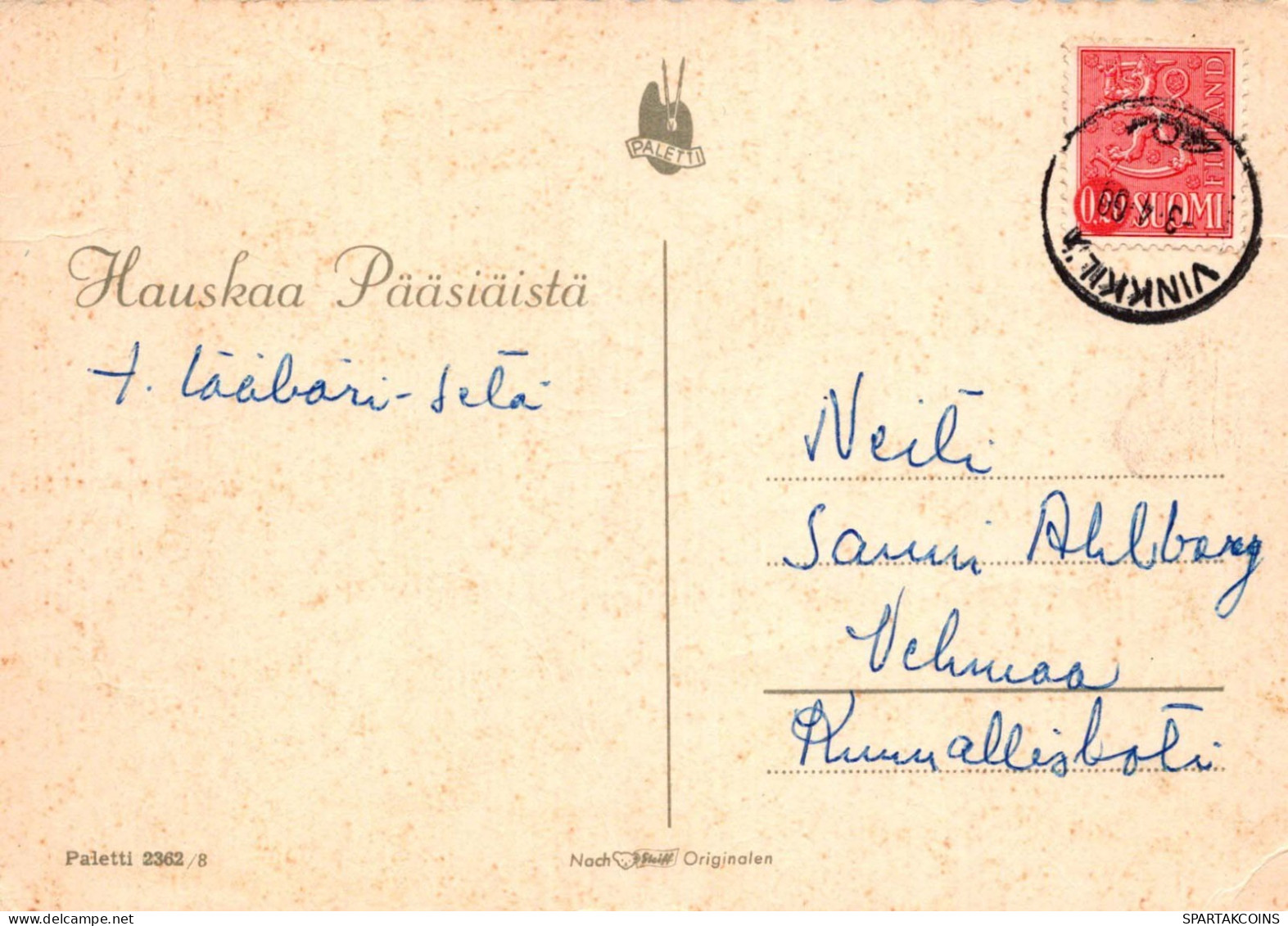 PASQUA CONIGLIO Vintage Cartolina CPSM #PBO513.A - Ostern