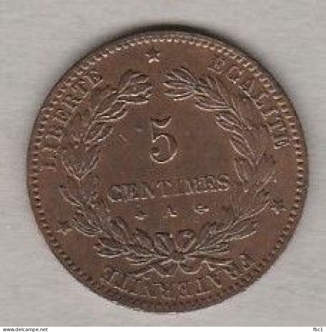 Cérès - 5 Centimes - 1872 A (Ancre) - 5 Centimes