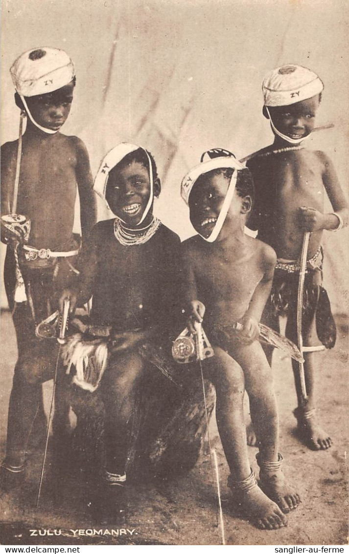 CPA / AFRIQUE DU SUD / CPA ETHNIQUE / ZULU YEOMANRY / ENFANTS NOIRS - Sudáfrica