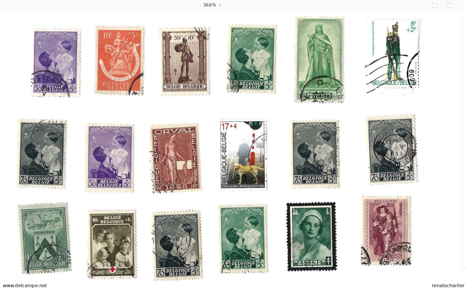 Collection De 95 Timbres  Oblitérés.A Surtaxe.Quelques MNH,Neuf Sans Charnière - Collections