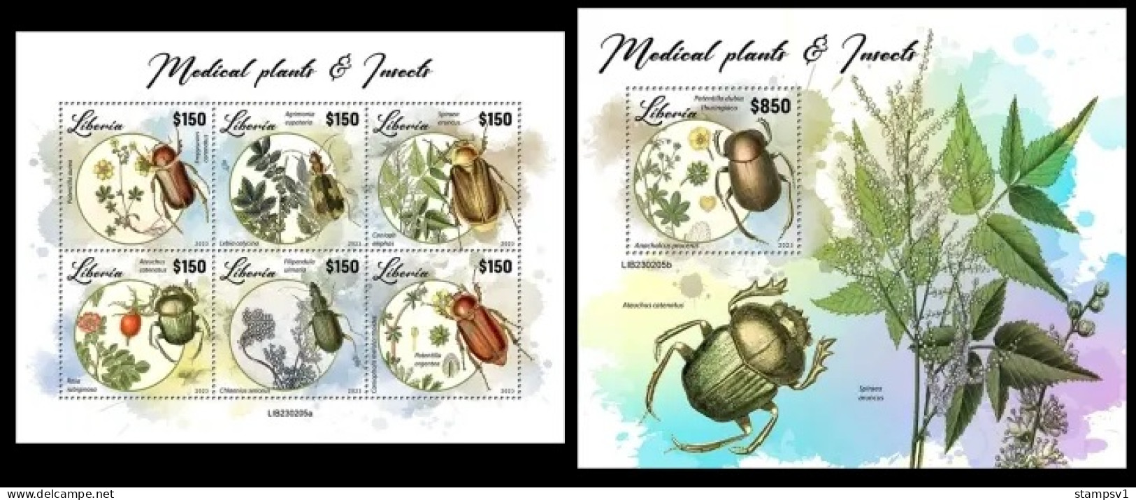 Liberia  2023 Medical Plants & Insects. (205) OFFICIAL ISSUE - Geneeskrachtige Planten