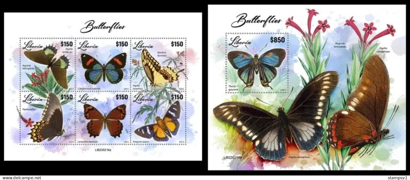 Liberia  2023 Butterflies. (218) OFFICIAL ISSUE - Butterflies