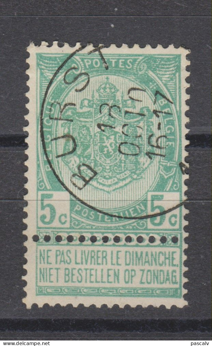 COB 56 Oblitération Centrale BURST - 1893-1907 Wappen